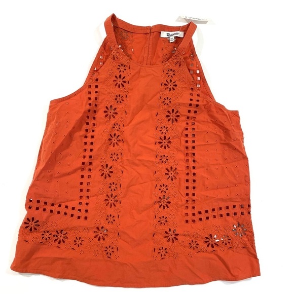 Madewell Eyelet A-Line Halter Top - Picture 3 of 9